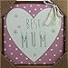 Produktbild Love Life MDF Quadratisch Plaque & Geschenk Best Mum