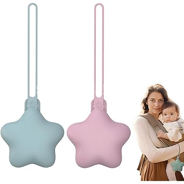 Portaciuccio In Silicone 2 Pezzi - Custodia Per Ciuccio Blu E Viola, Senza BPA
