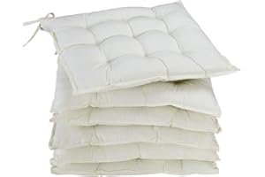 Detex® 6X Coussin de Chaise Crème Sangles Effet viscoélastique intérieur extérieur sièges Coussins de Chaises Coussin d'assise