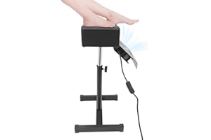 QUIOTUIR Poggiapiedi Pedicure Poltrona Pedicure Estetista con Catturapolvere Poggiapiedi Pedicure Manicure Sgabello Regolabile in Altezza Poggia Piedi per Pedicur Adatto per Barbieri, Centri Benessere