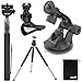 Produktbild eeekit 6 in1 Zubehör Bundle Kit für GoPro Hero 5 4 3 +/3/2/1 SJCAM DB POWER 1/10,2 cm Schraube Action cameres, Handheld Einbeinstativ, Stativ Ständer/Auto Sonnenschutz Visier/Auto Windschutzscheibe Saugnapf Halterung