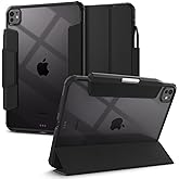 Spigen iPad Pro 11" (2025/2024) ile Uyumlu Kılıf Ultra Hybrid Pro Manyetik Stand &ouml;zellikli Sararmaya Dayanıklı Siyah Şeffaf K