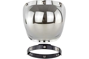 Jackallo Offenes Gesicht Helm Visier Motorrad Helm Bubble Visier Bubble Shield Motorrad Helme Zubehör