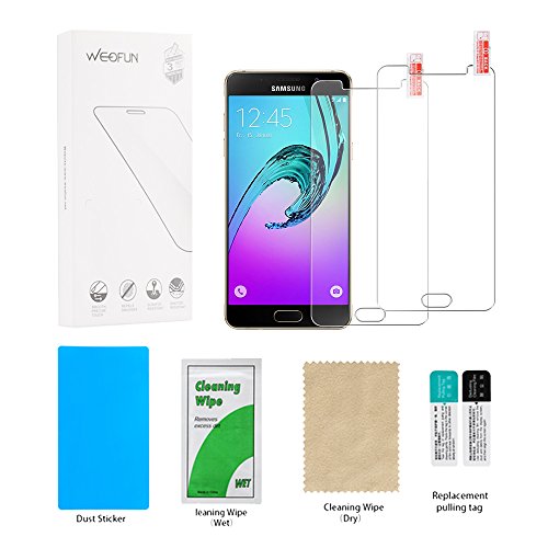 Samsung Galaxy A5 2016 Panzerglas Schutzfolie, [2 Stück] Hi-Luck 0.33mm Premium Ultra-Klar Glasfolie Displayschutzfolie Schutzglas für Samsung Galaxy A5 2016 (9H, Anti-Kratzer, Blasen-frei) - 5