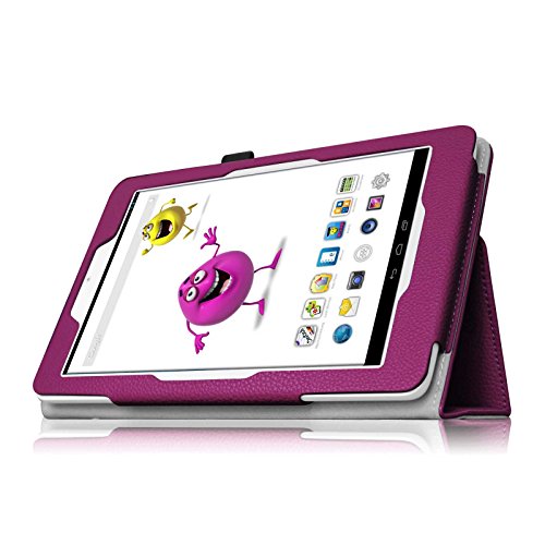 Fintie Odys Junior Tab 8 Pro Hülle Case – Slim Fit Folio Kunstleder Schutzhülle Cover Tasche mit Ständerfunktion und Stylus-Halterung für Odys Junior Tab 8 Pro 20,3cm (8 Zoll) Tablet-PC, Lila - 3