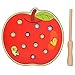 Produktbild Lustiges Desktop Spiel Baby Obst Form Fangen Schreibtisch Spielzeug Set mit Magnetstab Kinder Pädagogisches Angeln Würmer Falle Spiele Kinder Familie Spielset Geschenk für Jungen Mädchen(Apfel)