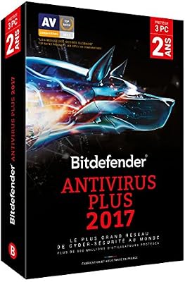 Bitdefender Antivirus Plus 2017 (3 appareils, 2 ans)
