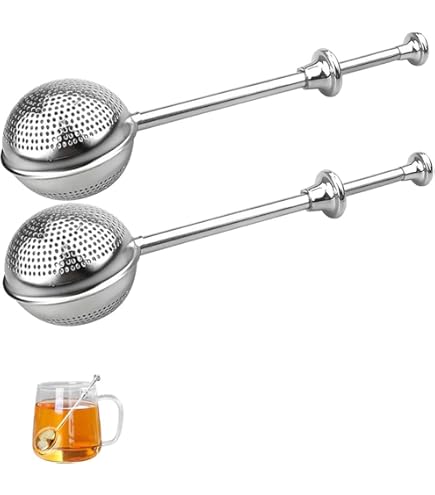 2 Stück Teezange & Teesieb Edelstahl - Mit Teleskopgriff