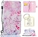 Produktbild für Alcatel One Touch Pop 3 5.0 Hülle Brieftasche Schutzhülle, Malerei PU Lederhülle Flip Hülle im Bookstyle Cover Schale Stand Ständer Etui Karten Slot Schutzhülle Tasche Wallet Case für Alcatel One Touch Pop 3 5.0 +Schlüsselanhänger (E) (6)