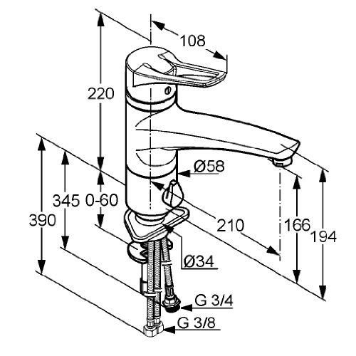 Kludi Mx 399060562 Spültisch-Multi-Einhebelmischer chrom - 2