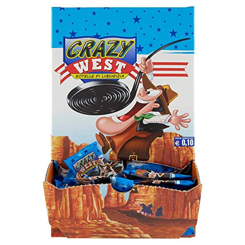 Gelco Maxi Crazy West, Caramella Gommosa Gusto Liquirizia, 200 Rotelle Liquirizia Monopezzi