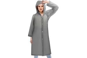 NebulaGlam Chubasqueros Impermeable, Ponchos de Lluvia Transpirable Reutilizable, Unisex EVA Poncho para Viajes para Viajes Excursionismo y Exteriores