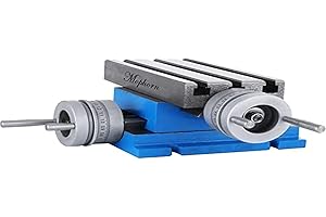 Mophorn Tavolo Multifunzionale per Fresatura, 185 × 100 mm Peso 10,1 kg Piano di Lavoro della Fresatrice per Tutti I Tipi di Posizionamento, Fresatura, Foratura, Visualizzazione Ottica, argento