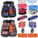 Price comparison product image FUQUN 2 Pack Kids Tactical Vest Kit Compatible Nerf Guns N-Strike Elite Series 80 Pcs Refill Darts, 2 Reload Clips, 2 Face Tube Masks, 2 Hand Wrist Bands 2 Protective Glasses