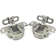 2 Pcs Adjustable Cabinet Hinges Alloy 97 Degree Page Turning Axis Furniture Door Concealed Hinge for Kitchen Bathroom Window Wardrobe Bookcase Locker Cabinet Door
