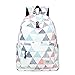 Produktbild Schultasche Polyester Wasserdichte Wandern Reiserucksack Coole Sportrucksack Hohe Kapazität Laptoptasche für Student Frauen Männer(Dreieck 40 * 30 * 13CM)