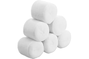 Gjinxi 6 Rolls Cast Padding, Individual Pack Soft Cotton Undercast Padding Wrap, Bandage Cast Use with Plaster Cloth Gauze for Halloween Wrap Bandage Art Body Casts Mask Making Craft（2 Inch X 8.8 ft）