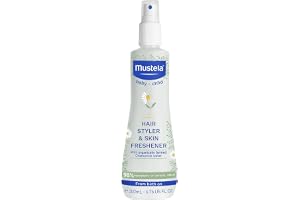 Mustela Baby Hair Styler & Skin Freshener - with Natural Avocado & Chamomile Water - Vegan & Hypoallergenic - 200ml