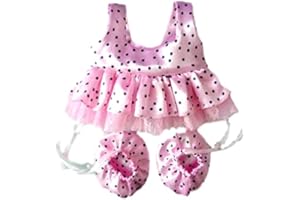 Build Your Bears Wardrobe - Vestiti per orsetto di peluche adatti a orsetti Build a Bear, tutù da ballerina con scarpine, colore rosa