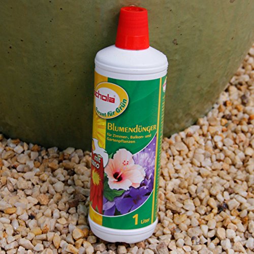 Schola Flüssigdünger mit Guano | 1-Liter-Flasche | für Zimmer-, Balkon- und Gartenpflanzen | Anwendung von April bis Oktober