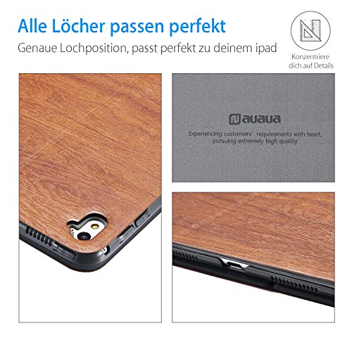 AUAUA iPad Pro 9.7 Hülle, iPad Pro 9.7 PU Leder Tasche Schutzhülle Schal + Clear Schutzfolie(Gift) für Apple iPad Pro 9.7 Zoll Apple Tablet - 8