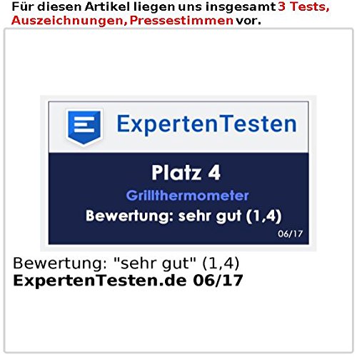 Rosenstein & Söhne Grillthermometer, Bluetooth, App für Android/iOS, 1 Temperatur-Fühler - 6