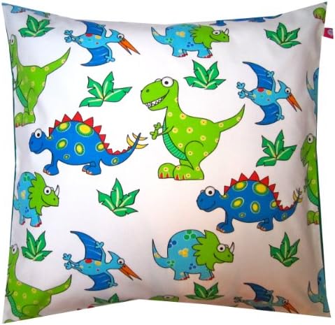 TryPinky TR-2014-44 Pillowcase 50 x 50 cm Green/Blue Dinosaurs