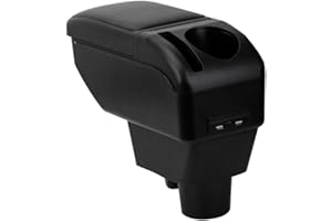 ZENVI Repose-bras Compatible with OPEL Corsa F Accoudoirs 2019-2024 Console Centrale Accoudoir Bicouche Espace Rangement Peut Etre Utilise Comme Coudiere Pour Conducteur（Style fibre carbone）