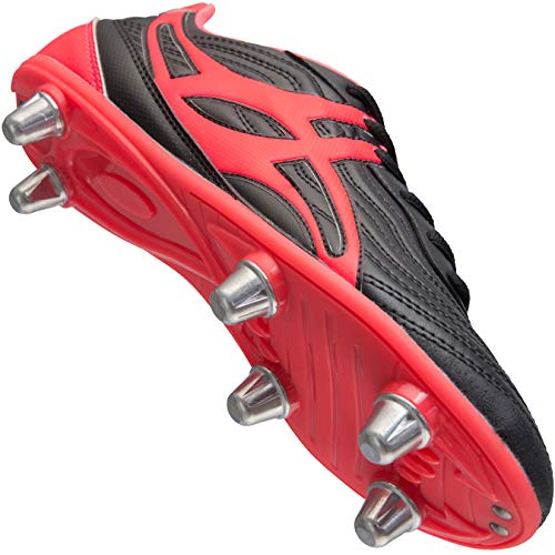 Sidestep V1 6 Studs SG - Crampons de Rugby Enfants - Blanc/Rouge - Taille 37