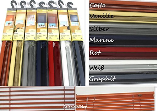 Aluminium Jalousie / verschiedene Größen und Farben wählbar + kostenloser Versand / Jalousie Aluminium Fensterjalousie (Rot, 100 x 175 cm)