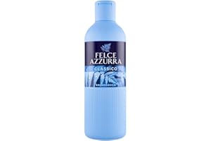 Felce Azzurra - Bagnoschiuma Profumato Classico, Bagno Schiuma Detergente Delicato Idratante per Pelle Morbida con Note di Rosa, Lavanda e Patchouli, Bagnodoccia Dermatologicamente Testato, 650 ml