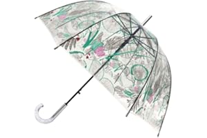 SMATI Parapluie - Anti-Vent - 8 baleines en vrais fibres - transparent - long cloche - EXTREME SOLIDE