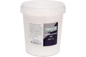 BRAND NEW CAKE BrandNewCake® Fondant Glaseado Blanco 1kg - Ideal para Decoración de Tartas y Pasteles - Fácil de Usar y Moldear