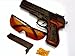 N&B Kinder-Softair 6 mm schwarz braun ca. 20 cm lang Softair-Pistole Set inkl. Speedloader, Schutzbrille und Munition ab 14 Jahre unter 0,5 Joule