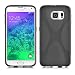 Produktbild Samsung Galaxy S6 Silikonhülle in SCHWARZ von Cadorabo - X-Line Design TPU Schutzhülle – Handyhülle Bumper Case Backcover in OXID SCHWARZ