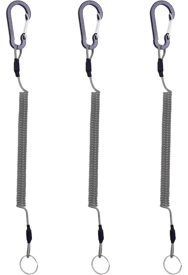 Lot De 6 Porte-Clés Rétractables En Spirale Colorés - 17,8 Cm - Pour Clés, Badges, Sac à Dos