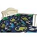 Shopisfy Children's Toddler Bedroom Nursery Colourful Printed Bedding, Cot Bumper Duvet Set - Dino In The Dark