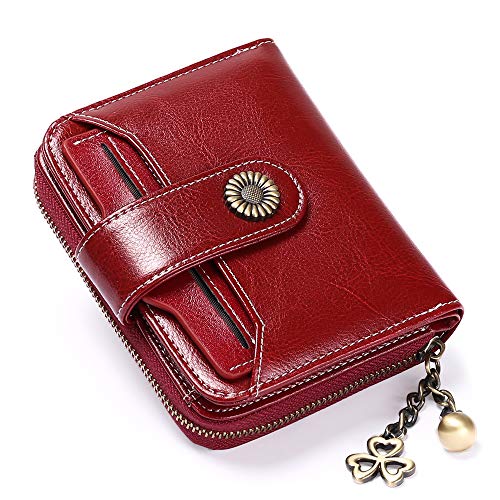 SENDEFN - Cartera para Mujer Mujer, Rojo Vino (Rojo) - 5185-JHS.