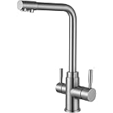 Watalina L&uuml;ks &Uuml;&ccedil; Yollu Musluk, Su Arıtma Cihazı Uyumlu, Krom Kaplama, 315 x 270 mm