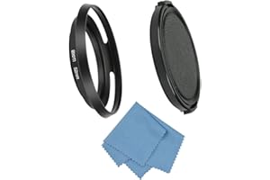 SIOTI Kamera 52mm Gegenlichtblende, Mattbehandlung innen, Aluminiumlegierung, Aush?hlungsstil, Ultra d¨¹nn, Kompatibel mit Allgemeinen Kameraobjektiven von Nikon Canon Sony Und Andere