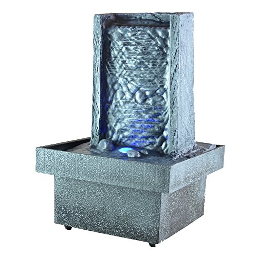 Innenbrunnen Zimmerbrunnen Zen Wand LED Farbwechselnde Beleuchtung - 2