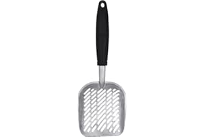 BEAUTYBIGBANG Katzenstreuschaufel Streuschaufel Katzenklo Schaufel für Hund & Katze Schaufel Aluminiumlegierung für Haustier Bequeme Gummigriff mit breiter Schaufel schnellem Sieb