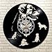 Produktbild HAOLY Haustier Hund persönlichkeit wanduhr,Vinyl Record wanduhr,Vintage wanduhr, kreative stumm Uhr-R 30cm(12inch)