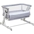 Chicco Next2Me Pop-Up, Grey Mist | Side-Sleeping Crib, Folding Travel Cot, Adjustable Height, inc. Mattress and Travel Bag
