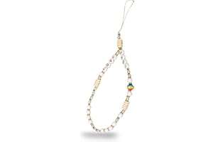 pamindo Chaîne de téléphone portable avec perles - Bracelet de téléphone portable - Pendentif de téléphone portable - Bijou pratique - Dragonne pour téléphone portable - Plusieurs couleurs