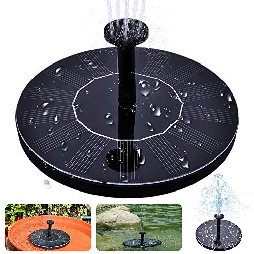 Solar Vogel-Bad-Brunnen, MAXIN Freie stehende 1.4W Sonnenkollektor-Installationssatz-Wasser-Pumpe, im Freienbewässerung Tauchpumpe für Vogel-Bad, Fisch-Behälter, kleiner Teich, Gartendekoration