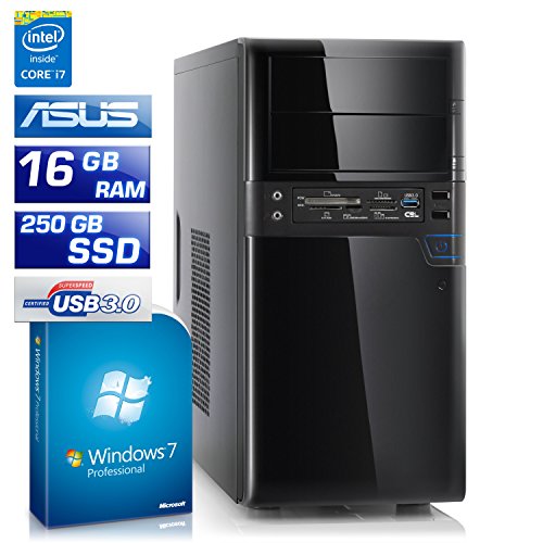 CSL Office PC Speed 4832Pro inkl. Windows 7 Pro – Intel Core i7-4790K 4x 4000MHz, 16GB RAM, 240 GB SSD, 4000GB HDD, DVD, USB 3.1, Windows 7 Professional - 2