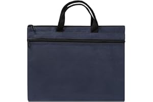 LONTG A4 Sac à Documents Homme Femme Porte-Document Grande Capacité Serviette d'Affaire Commercial Sacoche de Business à Fermeture Eclair 2 Couches Sac à Main en Oxford Tissu Sac à Dossier