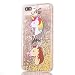 Produktbild iPhone 7 Plus Hülle, Chreey [Me You] Flüssig Treibsand Glitzer Pailletten Transparent mit Bunt Muster Handyhülle Schutzhülle Hart Schale TPU Silikon Bumper Case Weiche Rand [Gold]