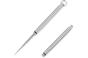 XLKJ 2 in 1 Stuzzicadenti Acciaio,Stuzzicadenti Riutilizzabile Stuzzicadenti Telescopici Portatili per Picnic, ecc